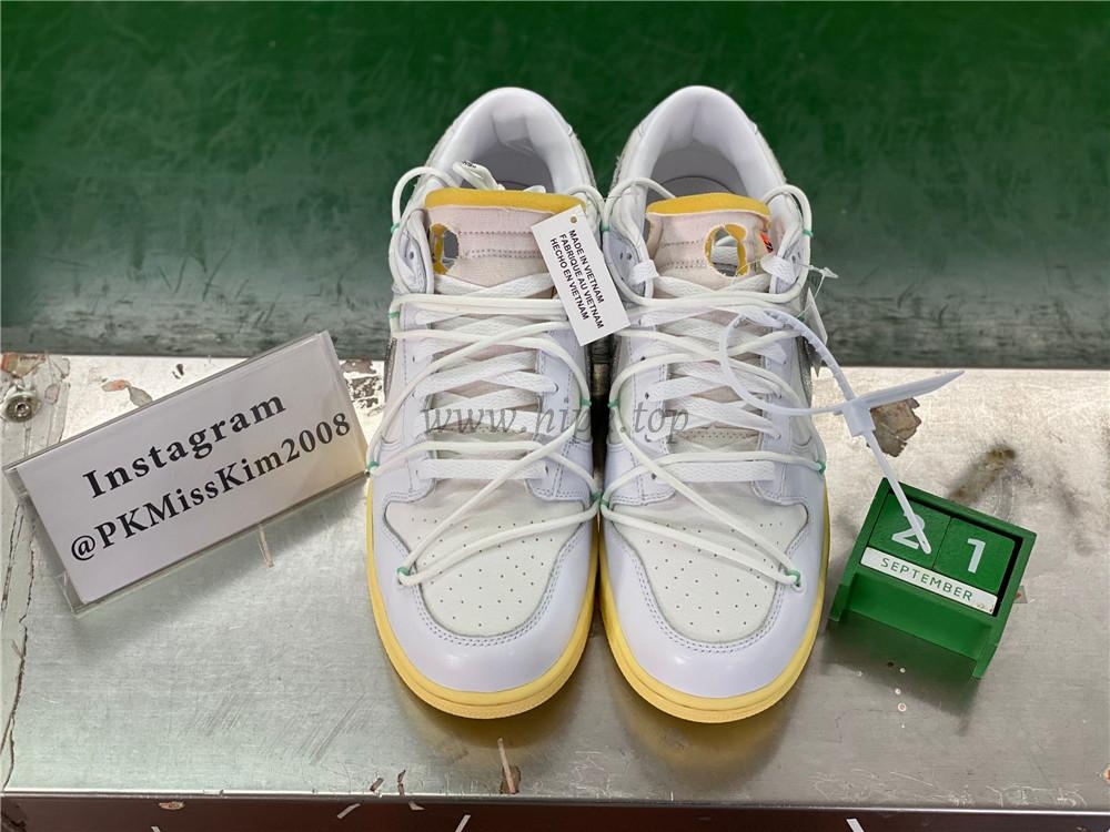 Pk God off white X dunk low the 50 white silver retail materials ready to ship