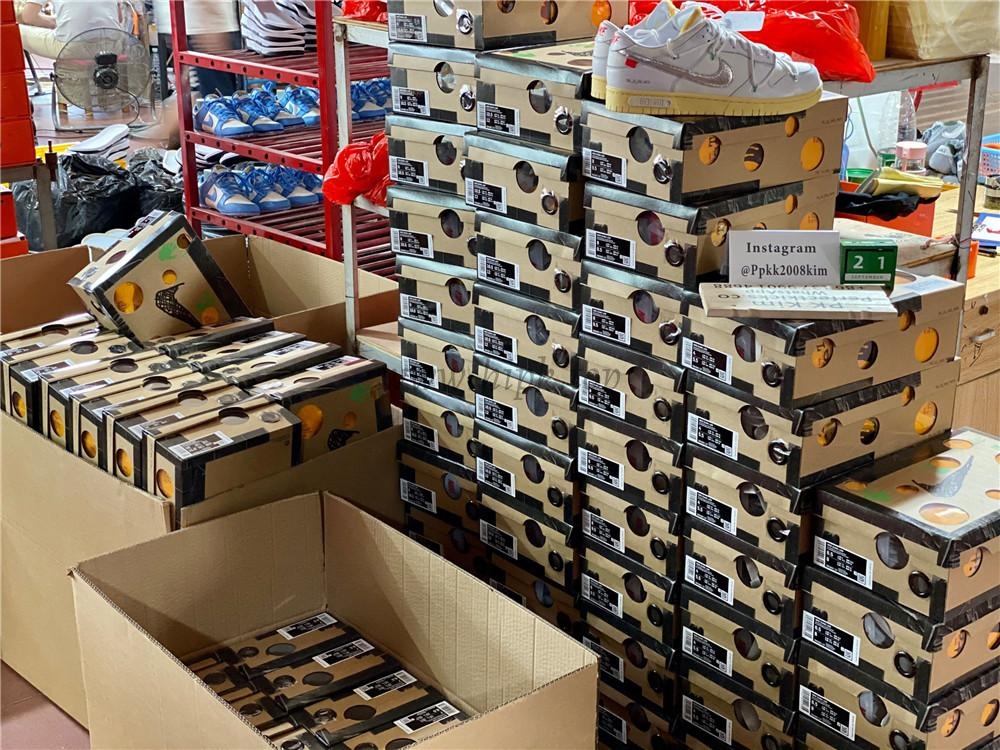 Pk God off white X dunk low the 50 white silver retail materials ready to ship