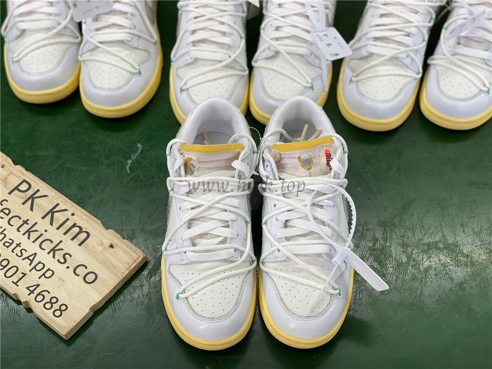 Pk God off white X dunk low the 50 white silver retail materials ready to ship