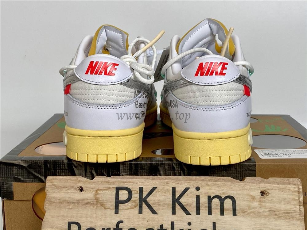 Pk God off white X dunk low the 50 white silver retail materials ready to ship