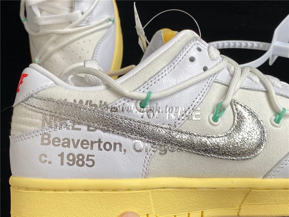 Pk God off white X dunk low the 50 white silver retail materials ready to ship