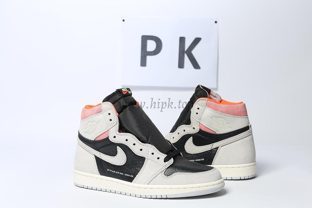 PK GOD Jordan 1 Retro High Neutral Grey Hyper Crimson RETAIL MATERIALS READY TO SHIP