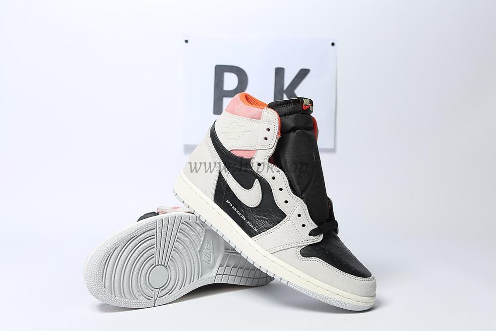 PK GOD Jordan 1 Retro High Neutral Grey Hyper Crimson RETAIL MATERIALS READY TO SHIP