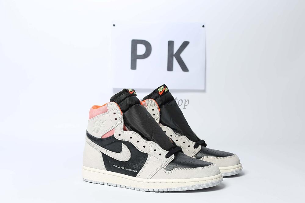 PK GOD Jordan 1 Retro High Neutral Grey Hyper Crimson RETAIL MATERIALS READY TO SHIP