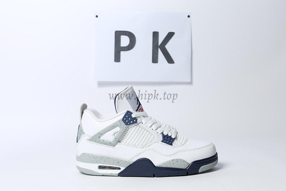 PK GOD Jordan 4 Retro White Midnight Navy RETAIL MATERIALS READY TO SHIP