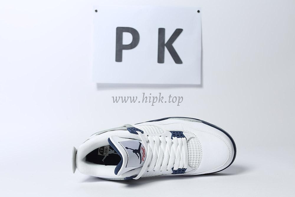 PK GOD Jordan 4 Retro White Midnight Navy RETAIL MATERIALS READY TO SHIP