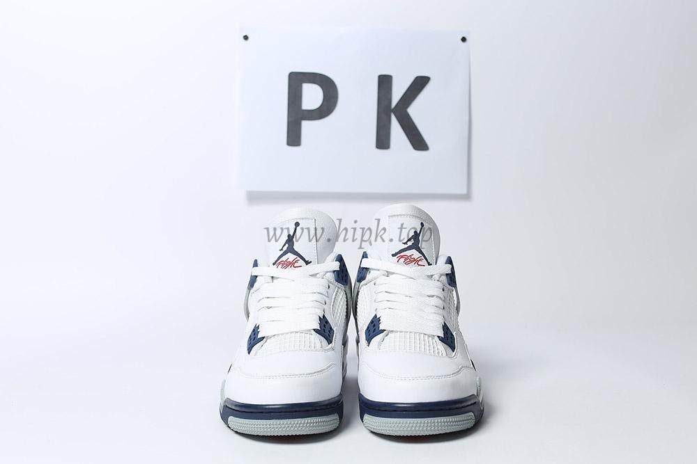 PK GOD Jordan 4 Retro White Midnight Navy RETAIL MATERIALS READY TO SHIP