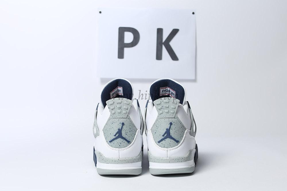 PK GOD Jordan 4 Retro White Midnight Navy RETAIL MATERIALS READY TO SHIP