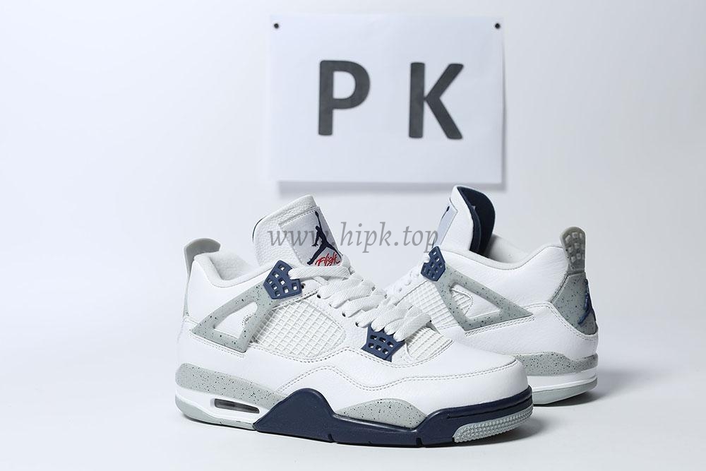 PK GOD Jordan 4 Retro White Midnight Navy RETAIL MATERIALS READY TO SHIP