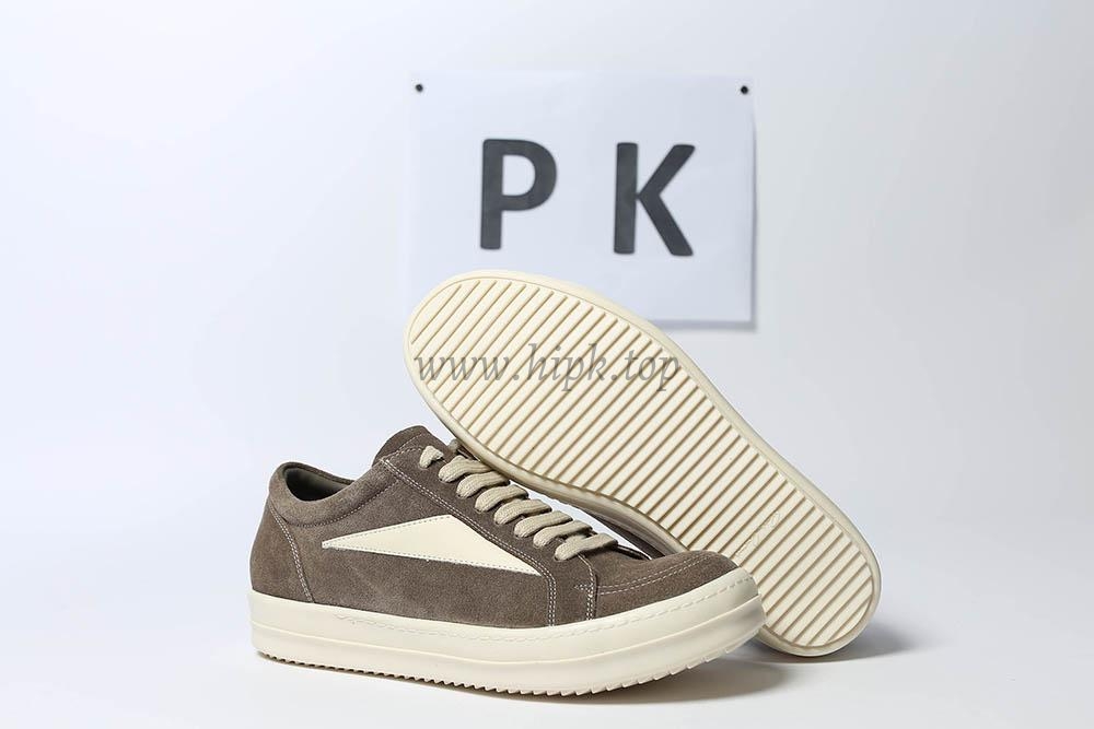 PK GOD Rick Owens EDFU Vintage Sneaks Velour Suede Dust Grey Milk White RETAIL MATERIALS READY TO SHIP