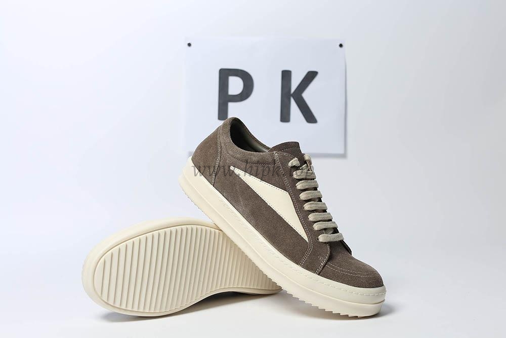 PK GOD Rick Owens EDFU Vintage Sneaks Velour Suede Dust Grey Milk White RETAIL MATERIALS READY TO SHIP