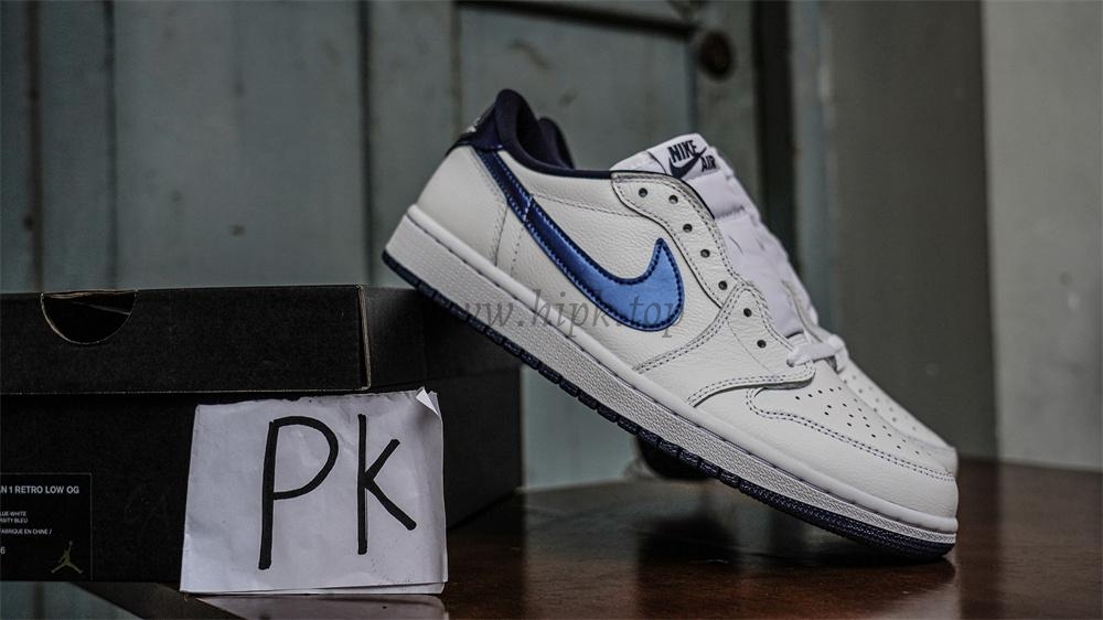 PK GOD Jordan 1 Retro LowMetallic Blue RETAIL MATERIALS READY TO SHIP