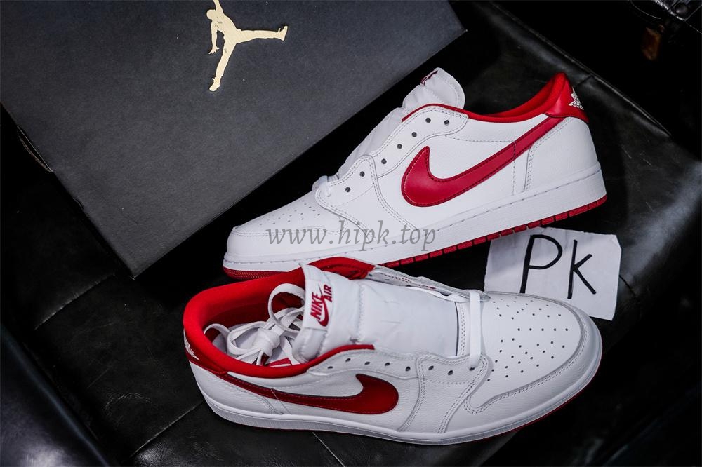 PK GOD Jordan 1 Retro LowWhite Varsity Red RETAIL MATERIALS READY TO SHIP