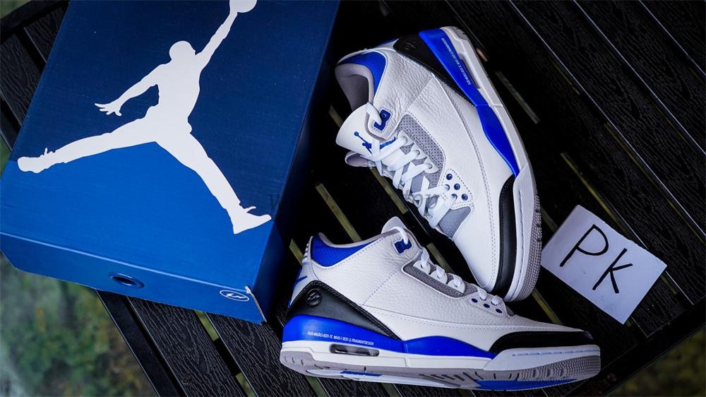 PK GOD Jordan 3 Retro Fragment Blue RETAIL MATERIALS READY TO SHIP