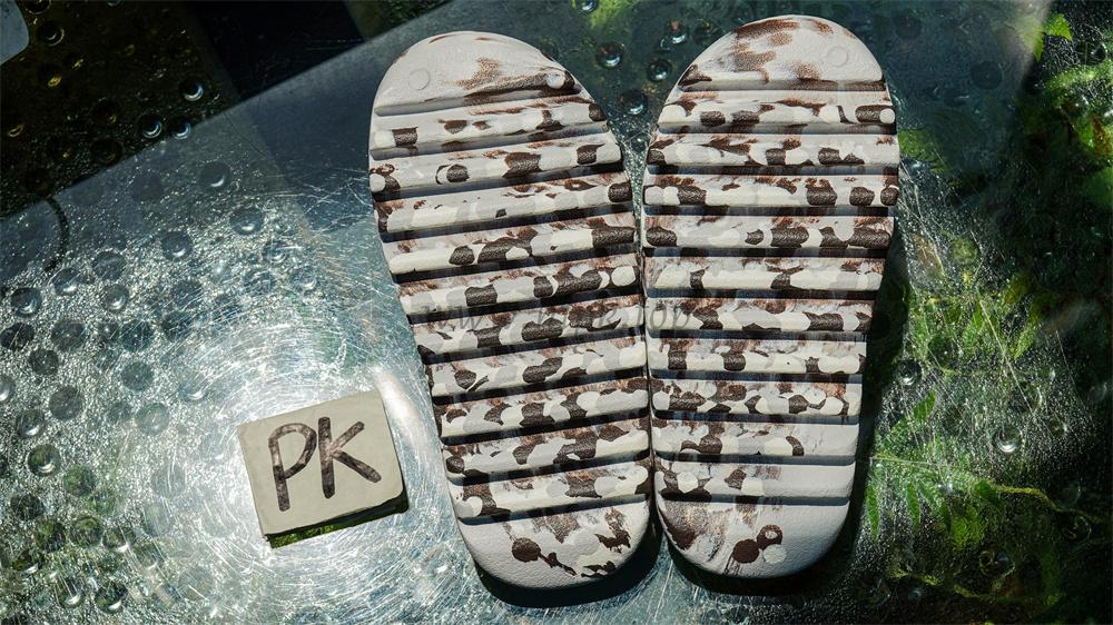 PK GOD Yeezy Slides ‘Enflame Oil’ RETAIL MATERIALS READY TO SHIP