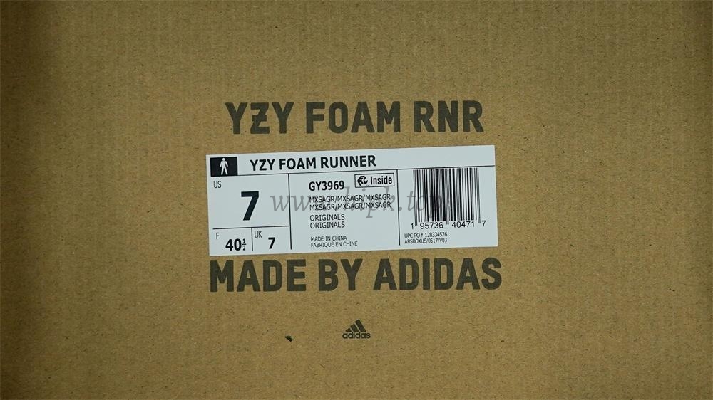 pk god Ad*s yeezy foam rnnrmx sand grey retail materials ready to ship