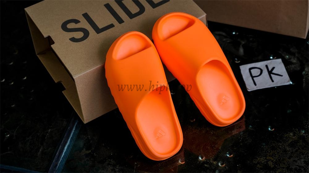 pk god Ad*s yeezy slide enflame orange retail materials ready to ship