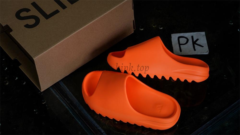 pk god Ad*s yeezy slide enflame orange retail materials ready to ship