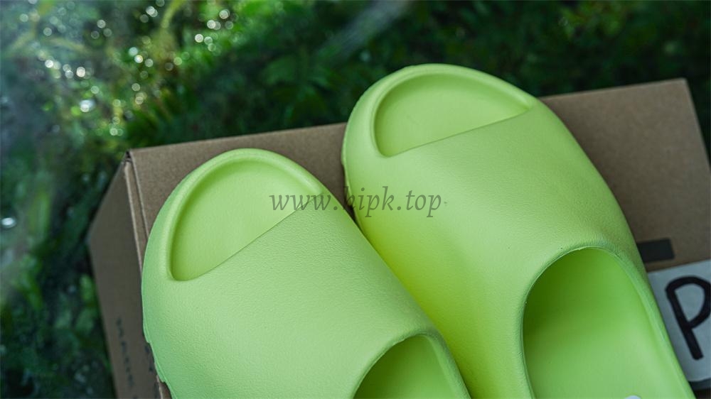 pk god Ad*s yeezy slide glow green glossy retail materials ready to ship