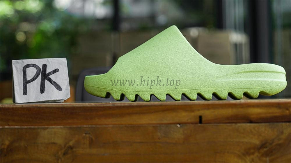 pk god Ad*s yeezy slide glow green glossy retail materials ready to ship