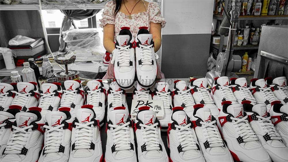 PK GOD Jordan 4 Retro Red Cement RETAIL MATERIALS READY TO SHIP