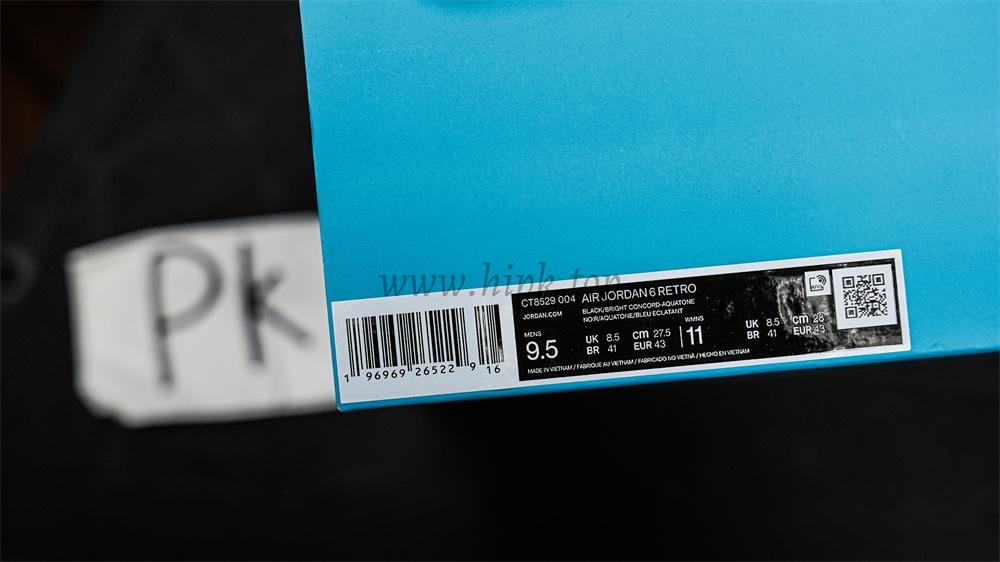 PK GOD Jordan Air Jordan 6 Aqua Black Purple RETAIL MATERIALS READY TO SHIP