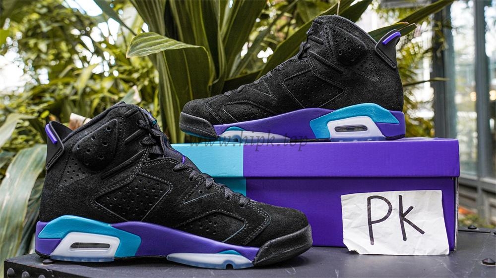 PK GOD Jordan Air Jordan 6 Aqua Black Purple RETAIL MATERIALS READY TO SHIP