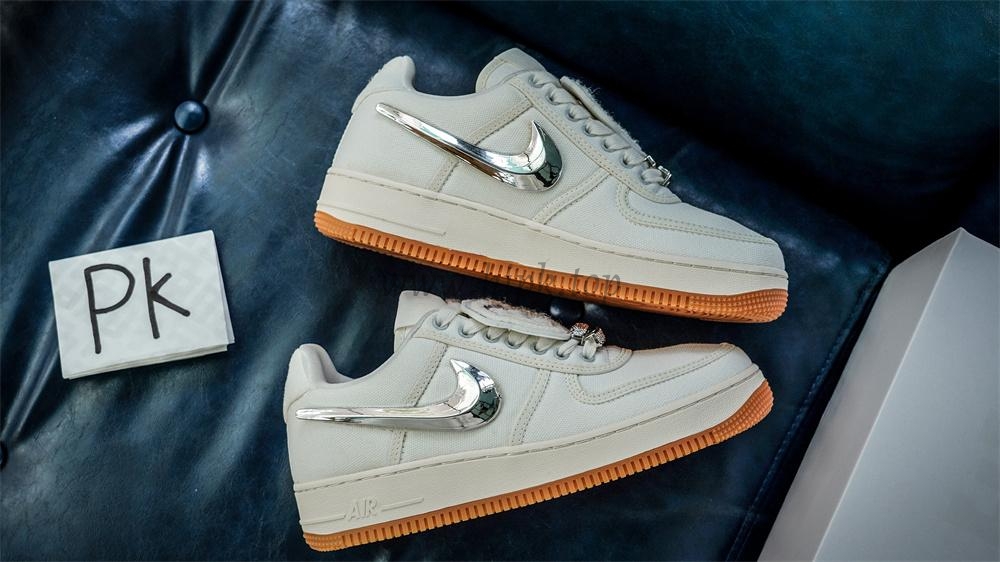 PK GOD Nike Air Force 1 Low Travis Scott Sail RETAIL MATERIALS READY TO SHIP