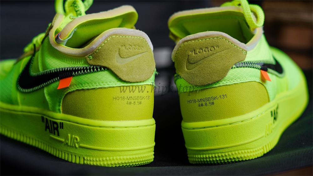 PK God OFF-WHITE x Nike Air Force 1 Volt OW AF1 Lemon Yellow AO4606-700 Ready to ship