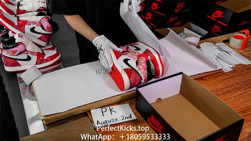 PK 4.0 Jordan 1 Retro High OGSpider-Man Across the Spider-Verse RETAIL MATERIALS READY TO SHIP