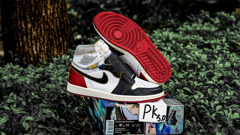 PK 5.0 Jordan 1 Retro High Union Los Angeles Black Toe RETAIL MATERIALS READY TO SHIP