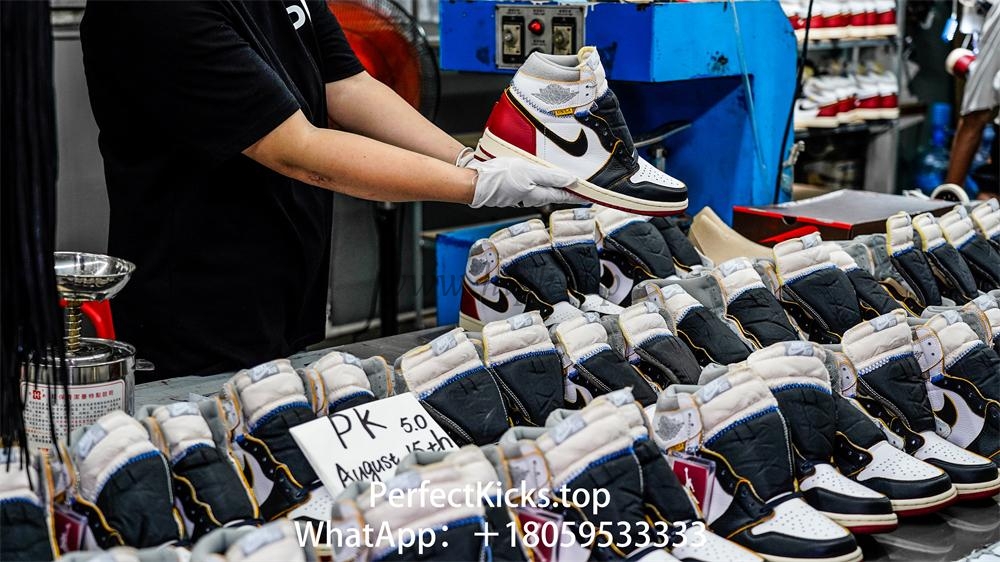 PK 5.0 Jordan 1 Retro High Union Los Angeles Black Toe RETAIL MATERIALS READY TO SHIP