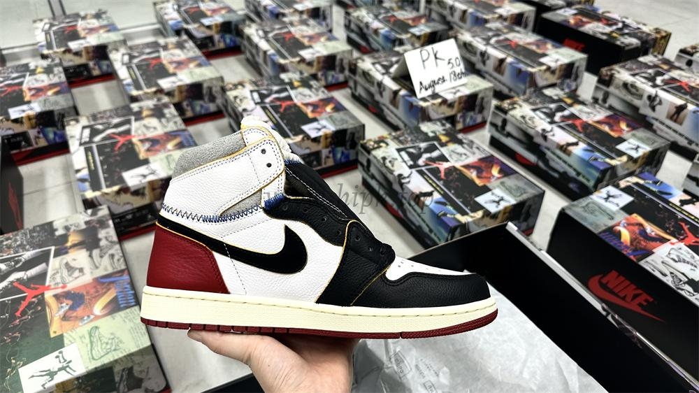 PK 5.0 Jordan 1 Retro High Union Los Angeles Black Toe RETAIL MATERIALS READY TO SHIP