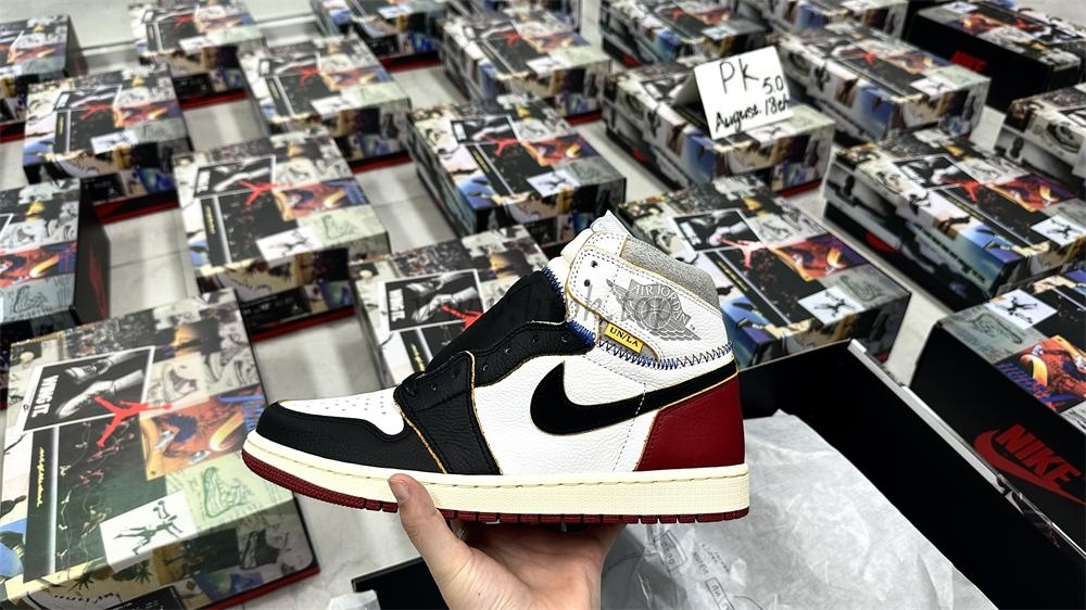 PK 5.0 Jordan 1 Retro High Union Los Angeles Black Toe RETAIL MATERIALS READY TO SHIP