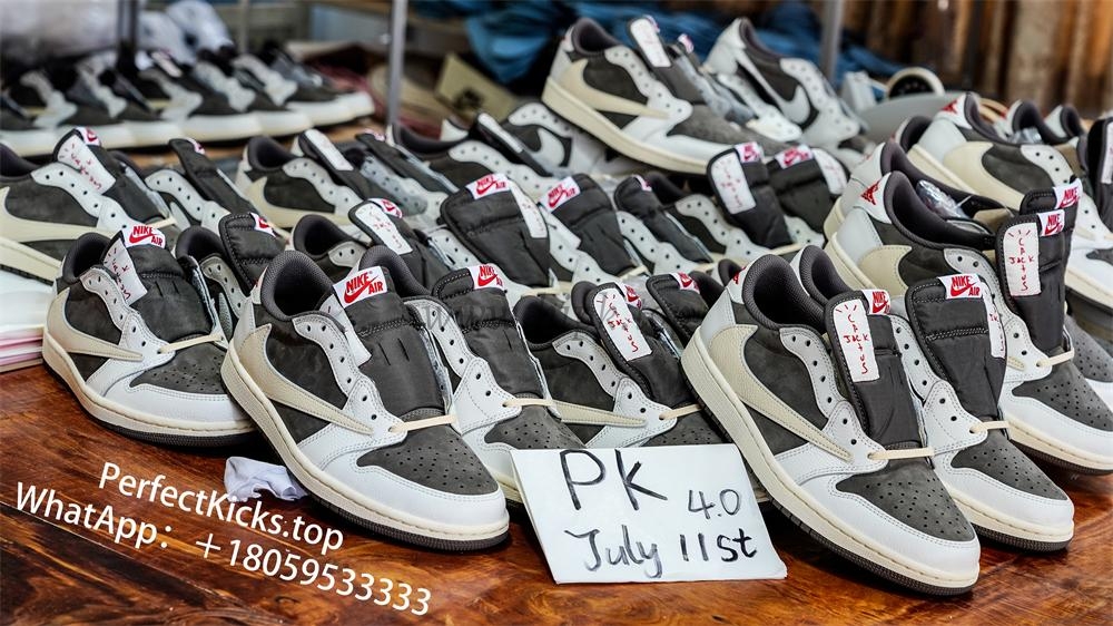 PK 4.0 Jordan 1 Retro Low OG SP Travis Scott Reverse Mocha RETAIL MATERIALS READY TO SHIP