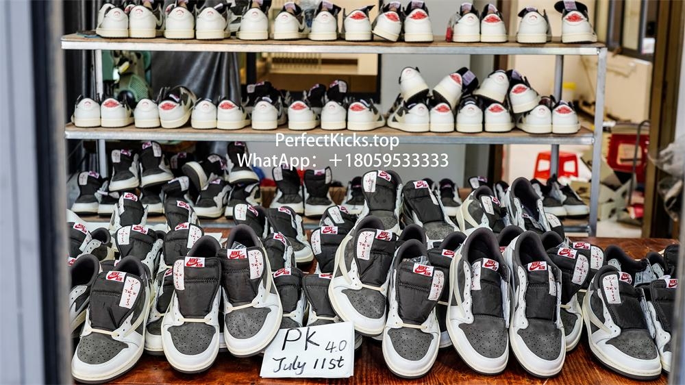 PK 4.0 Jordan 1 Retro Low OG SP Travis Scott Reverse Mocha RETAIL MATERIALS READY TO SHIP