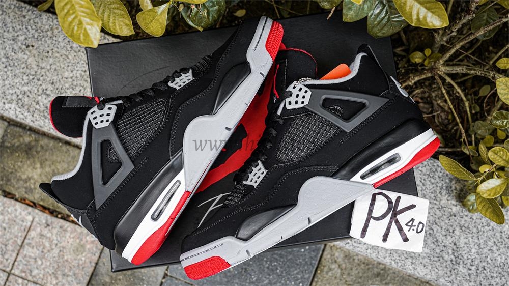 PK GOD Jordan 4 Retro Bred RETAIL MATERIALS READY TO SHIP