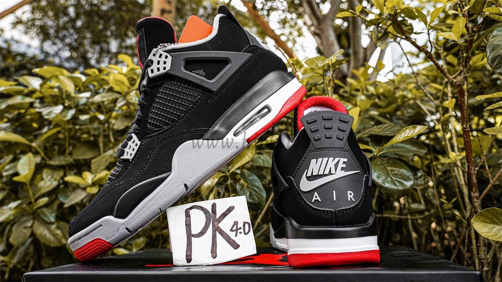 PK GOD Jordan 4 Retro Bred RETAIL MATERIALS READY TO SHIP