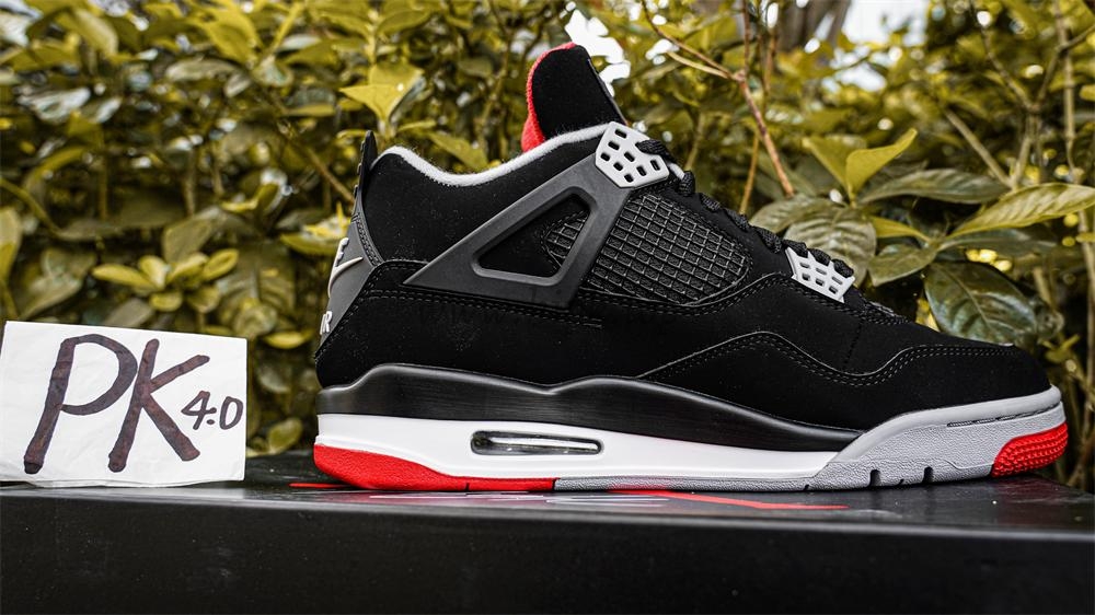 PK GOD Jordan 4 Retro Bred RETAIL MATERIALS READY TO SHIP