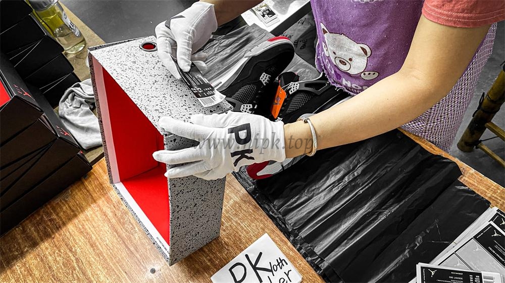 PK GOD Jordan 4 Retro Bred RETAIL MATERIALS READY TO SHIP