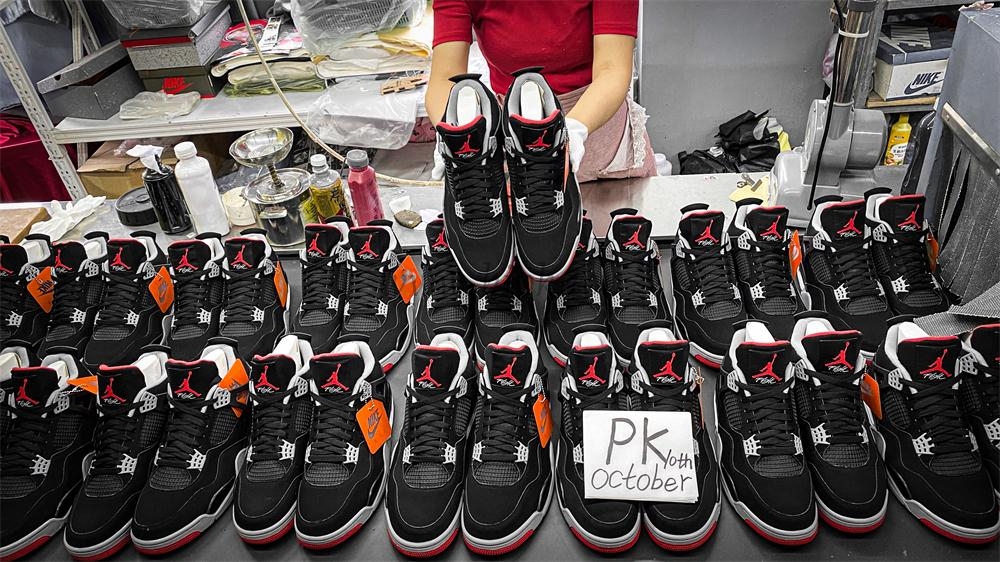 PK GOD Jordan 4 Retro Bred RETAIL MATERIALS READY TO SHIP