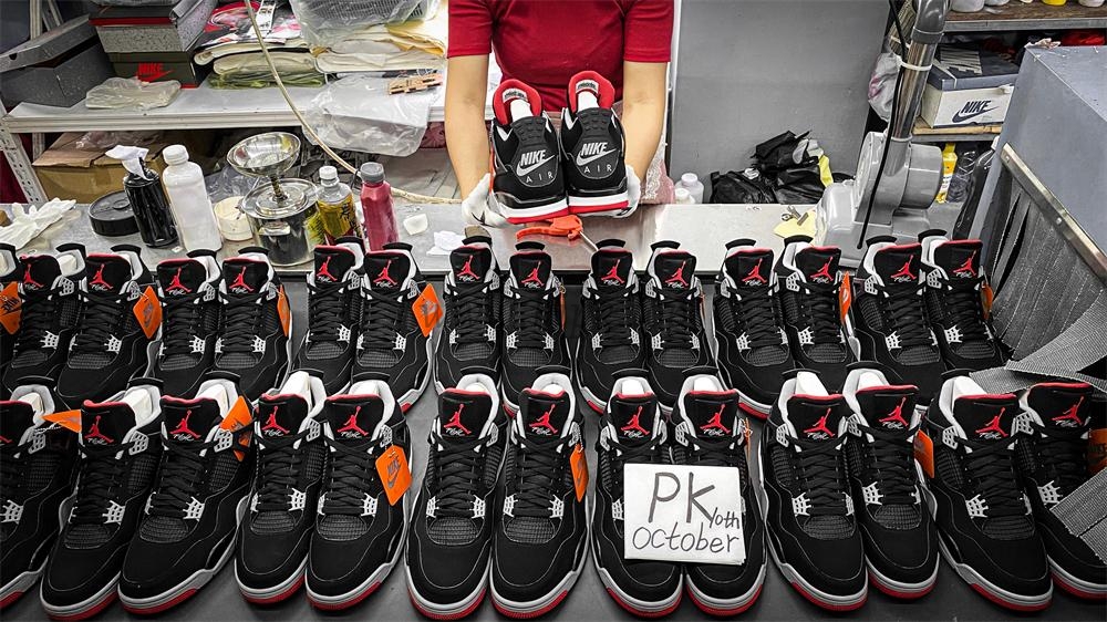 PK GOD Jordan 4 Retro Bred RETAIL MATERIALS READY TO SHIP