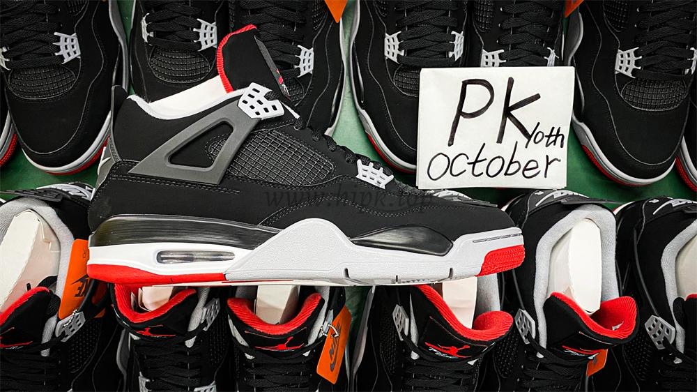 PK GOD Jordan 4 Retro Bred RETAIL MATERIALS READY TO SHIP