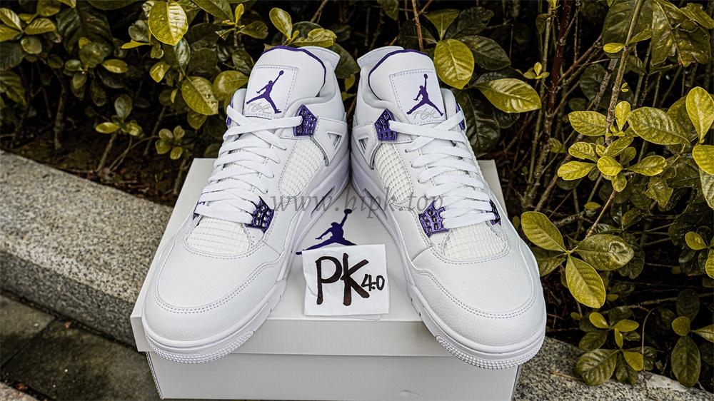 PK GOD Jordan 4 Retro Metallic Purple RETAIL MATERIALS READY TO SHIP