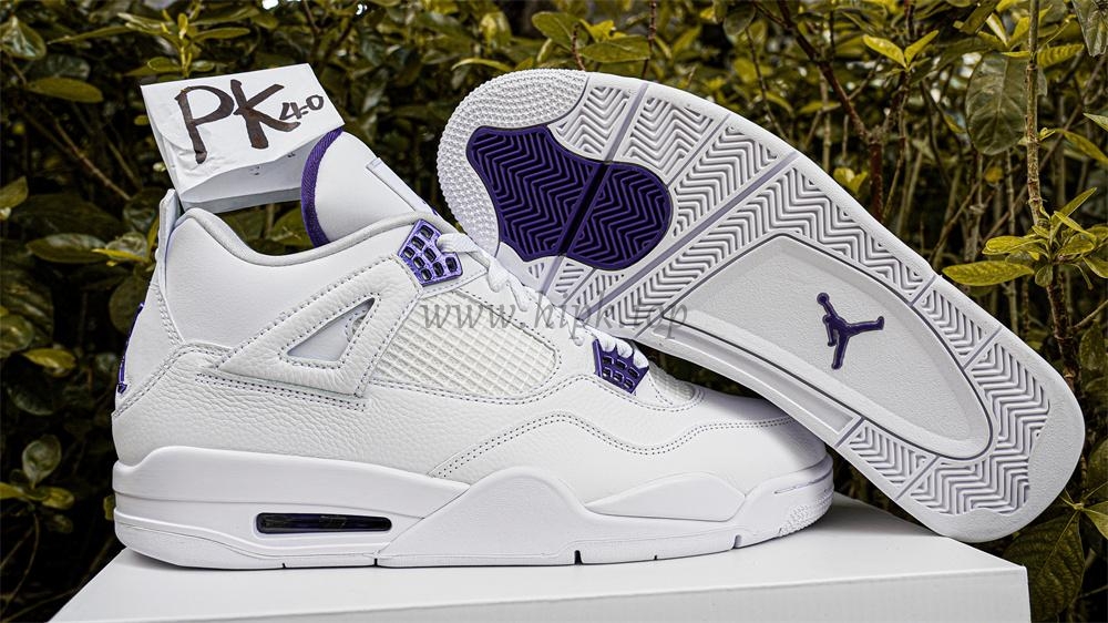 PK GOD Jordan 4 Retro Metallic Purple RETAIL MATERIALS READY TO SHIP