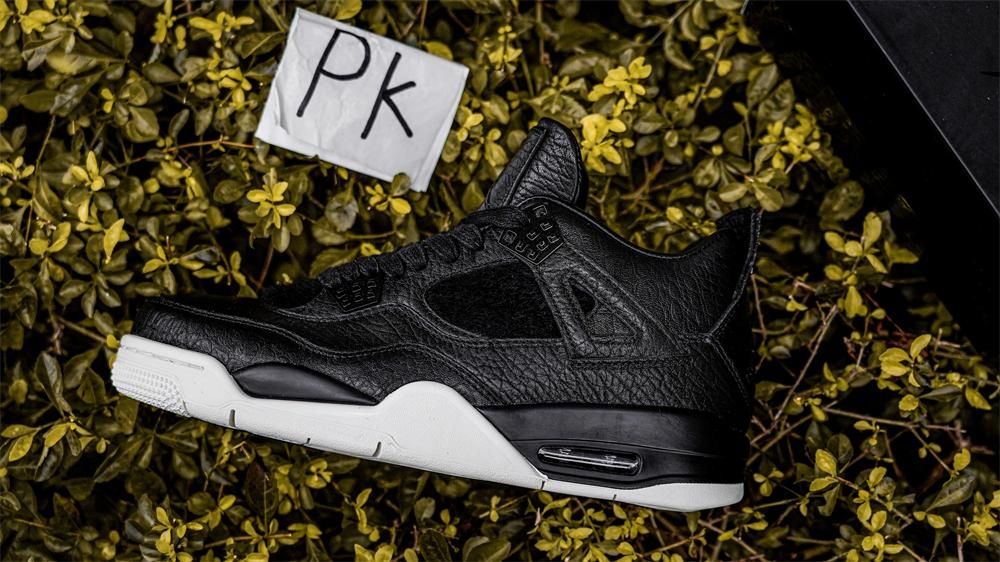 PK GOD Jordan 4 Retro Pony Hair Black RETAIL MATERIALS READY TO SHIP