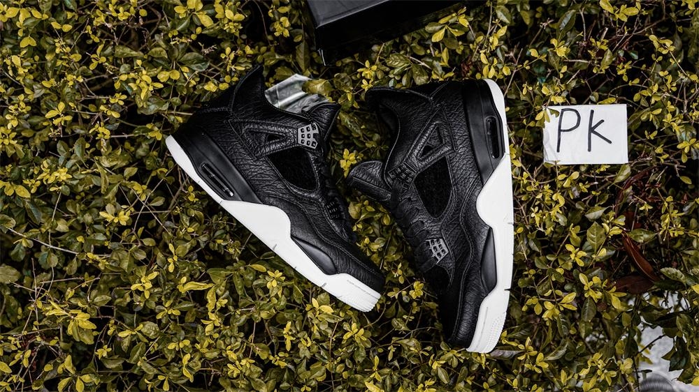 PK GOD Jordan 4 Retro Pony Hair Black RETAIL MATERIALS READY TO SHIP