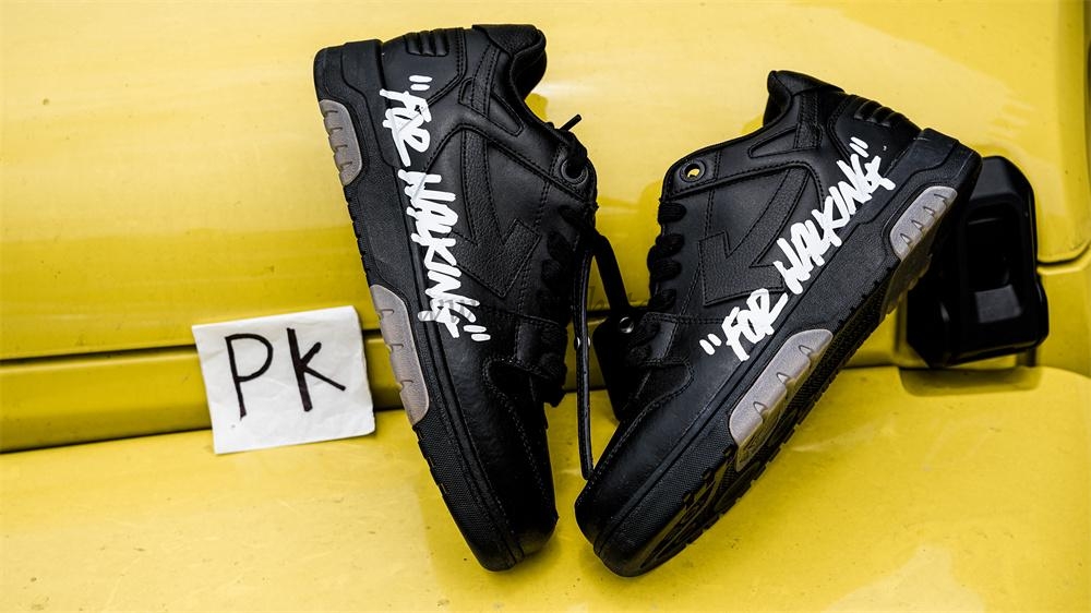 PK GOD OFF-WHITE OOO Low Tops Black White RETAIL MATERIALS READY TO SHIP