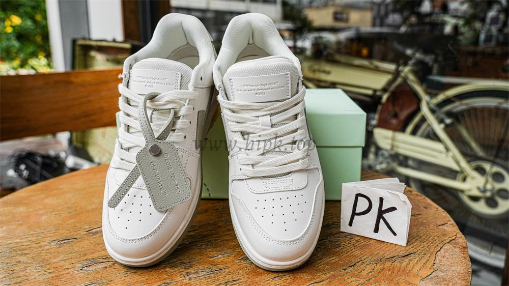 PK GOD OFF-WHITE Out Of Office Low Nude White RETAIL MATERIALS READY TO SHIP