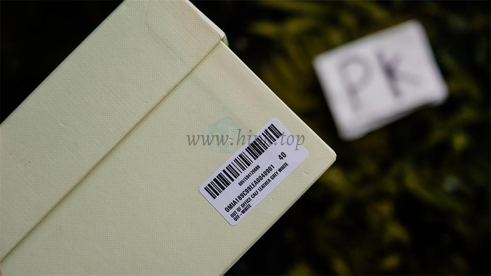 PK GOD OFF-WHITE Out Of Office Low Tops Grey White RETAIL MATERIALS READY TO SHIP